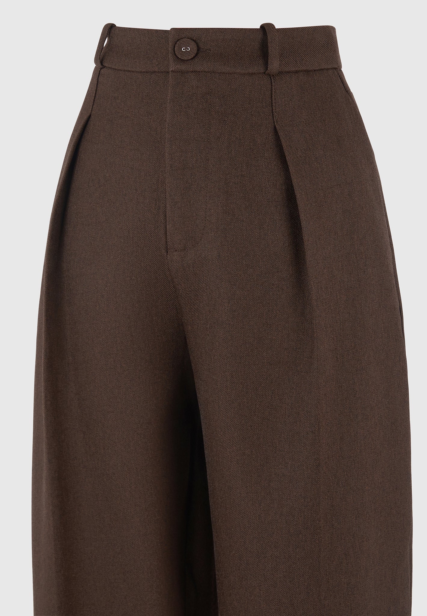 Sophie - Twist Leg Tailored Trousers - Brown - Image 9