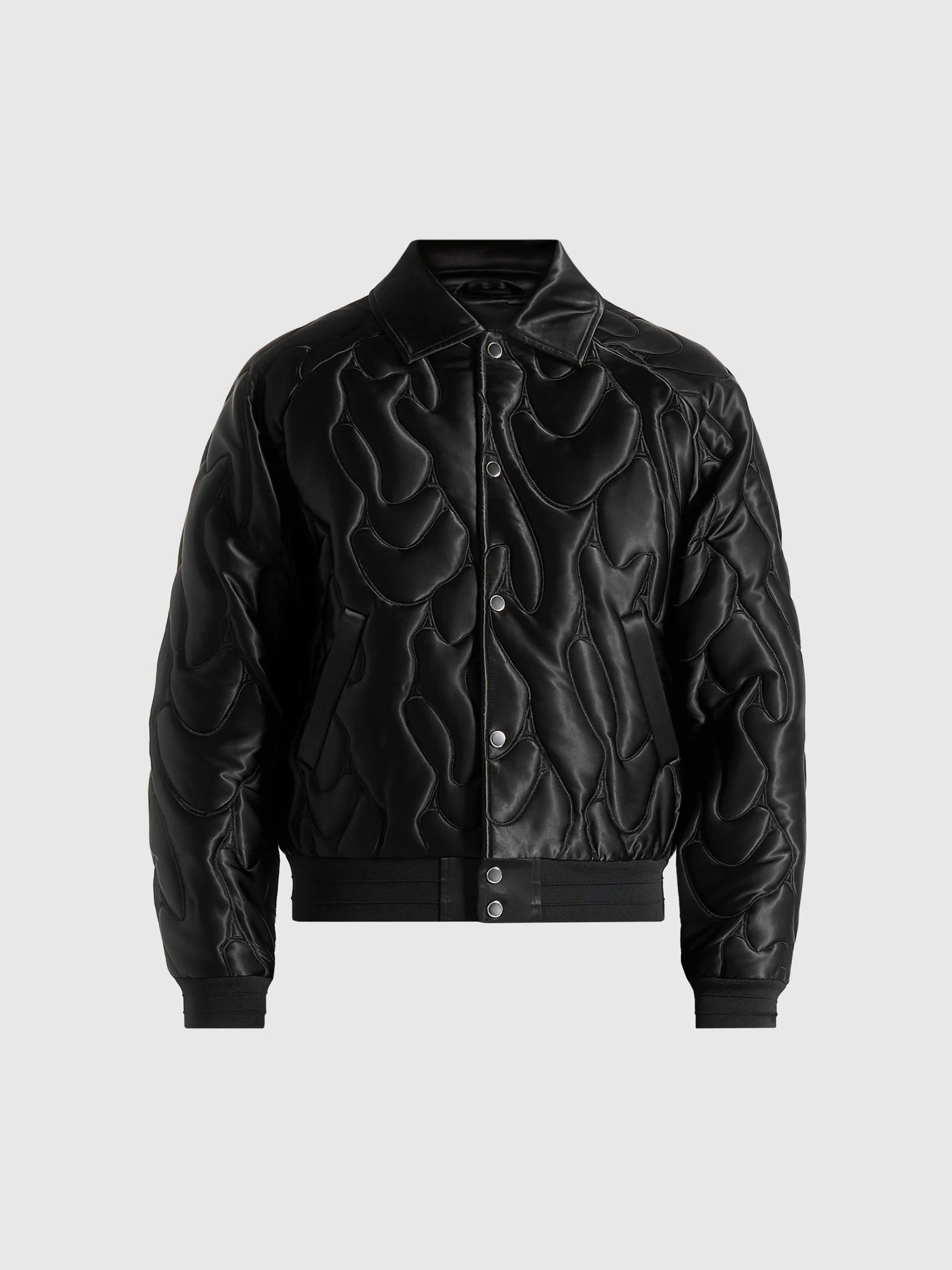 Ugo - Satin Embroidered Jacket - Black - Image 5