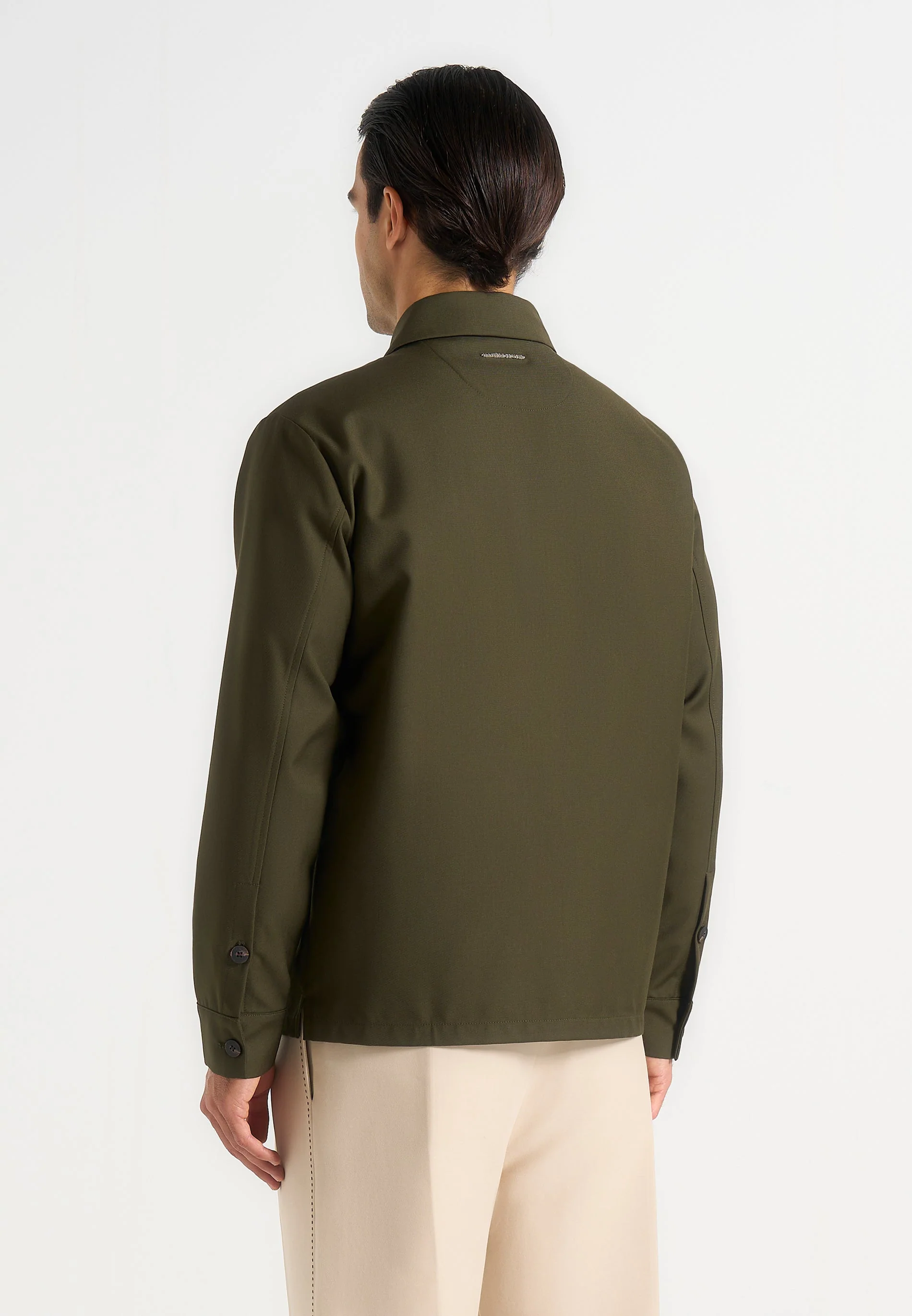 Valentin - Classic Long Sleeve Shirt - Olive - Image 3