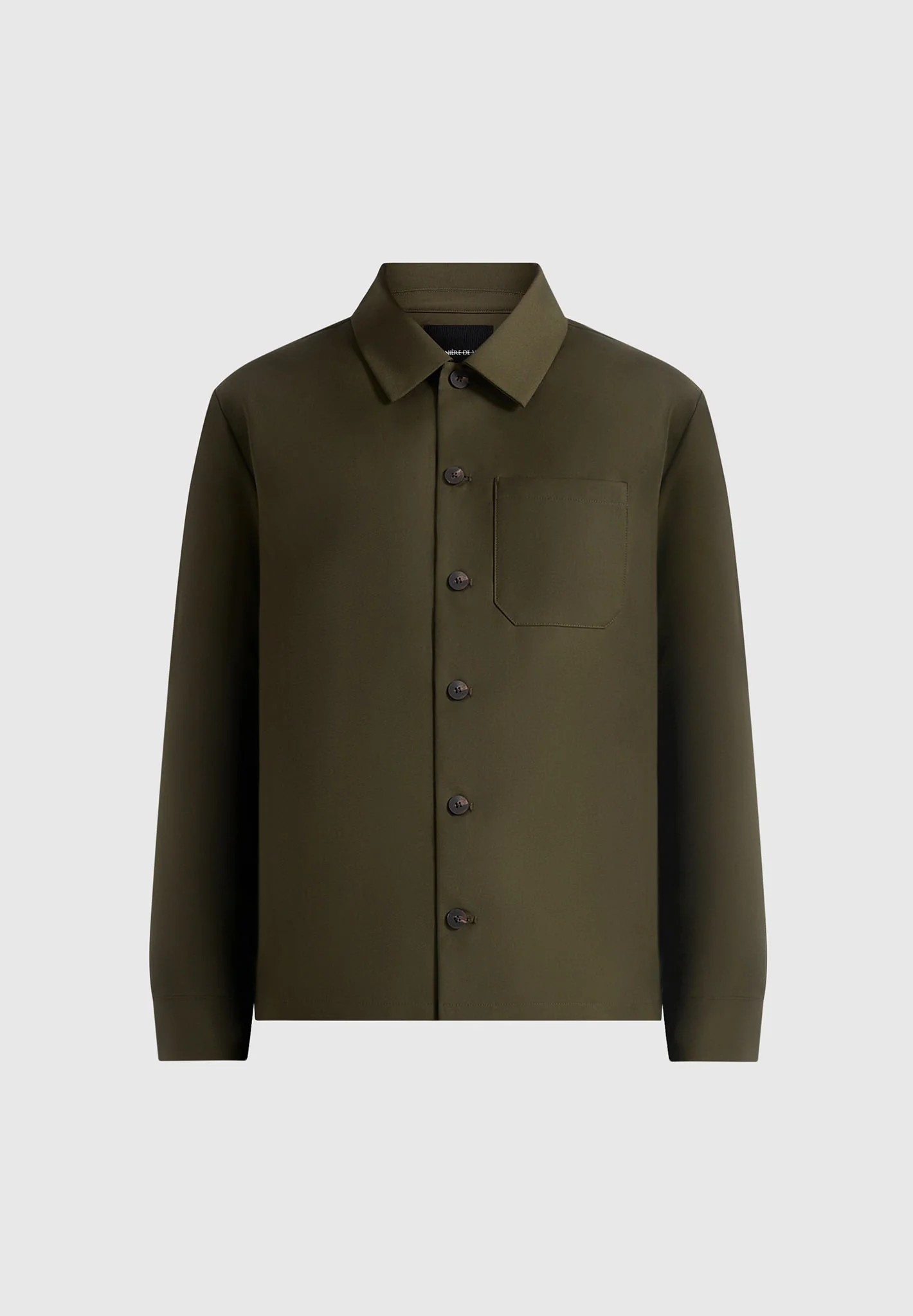 Valentin - Classic Long Sleeve Shirt - Olive - Image 5
