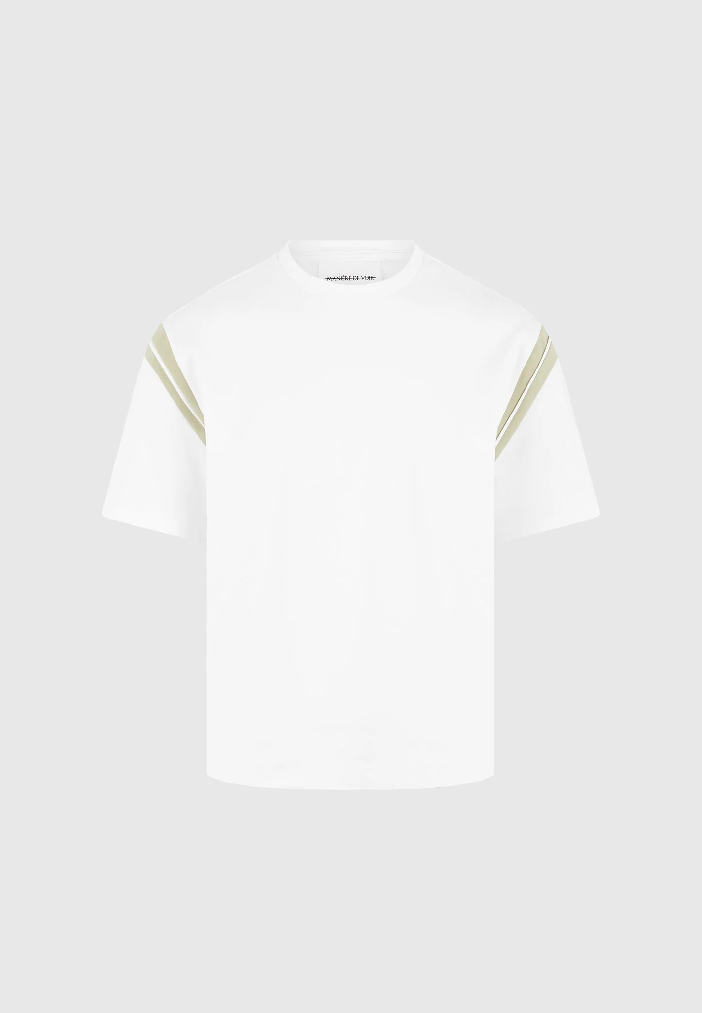 Georges - Varsity Cotton T-Shirt - Off White/Sage - Image 7