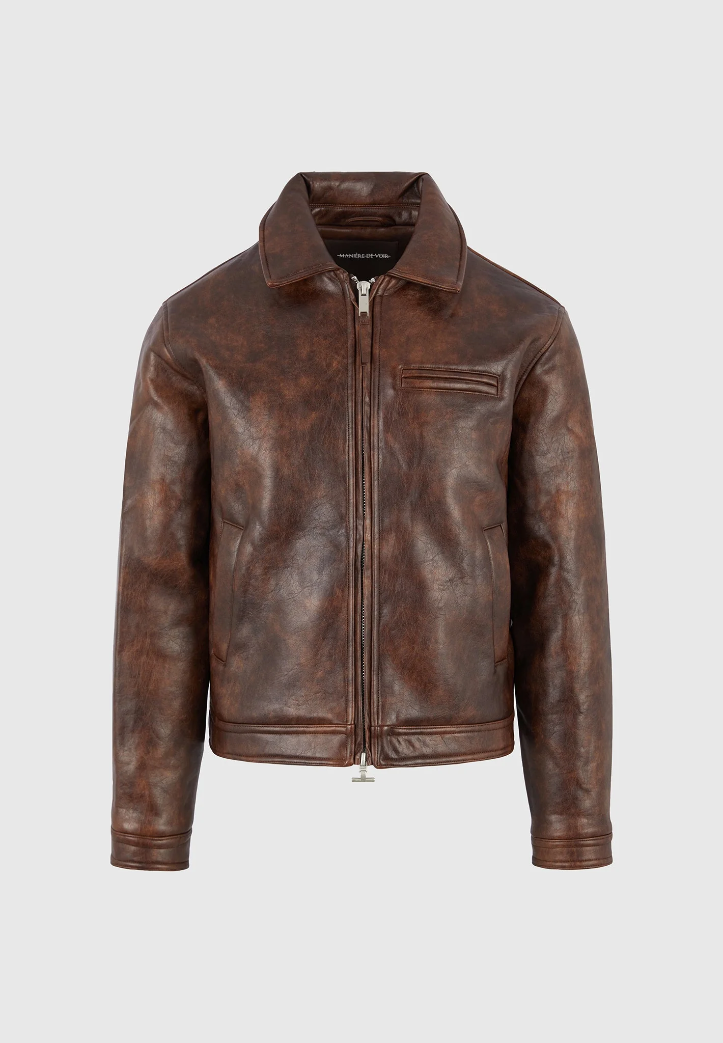 Laurent - Vintage Leather Jacket - Brown - Image 7