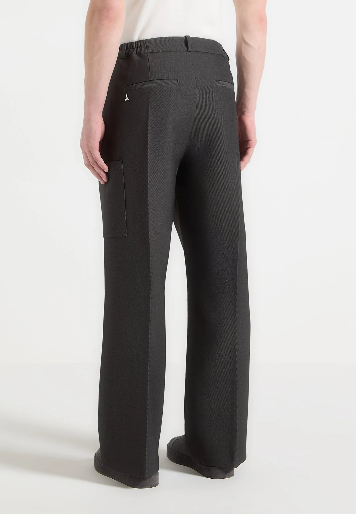 Luca - Relaxed Fit Pleated Pocket Trousers - Grey - Image 4