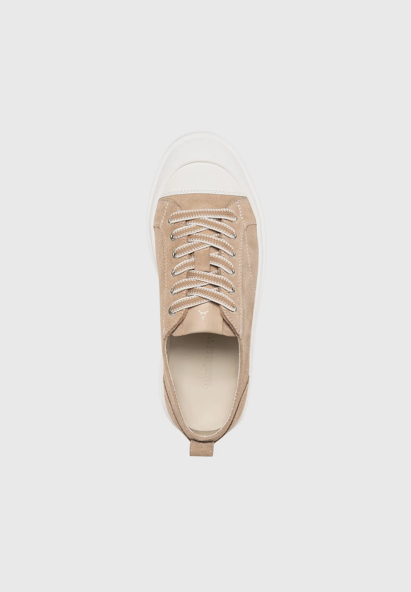 Women's Vienna - Suede Contrast Stitch Sneaker - Beige - Image 8