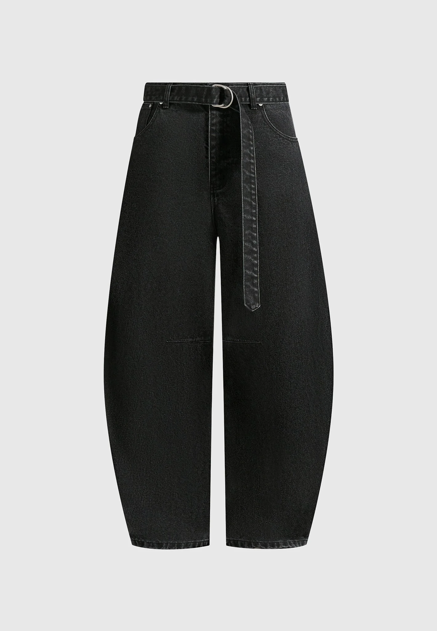 Xander - Barrel Leg Denim Jeans - Black - Image 6